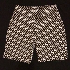 NEW - INC Black and White Fitted Shorts
